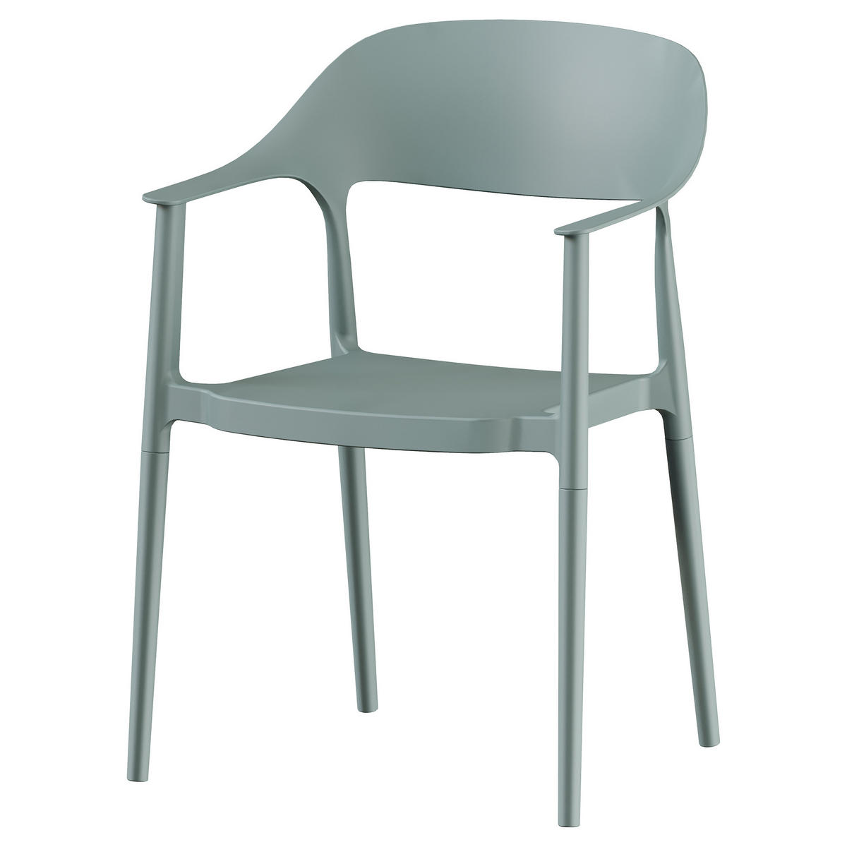 STUHL Brunel Grün 57.5 cm x 83 cm - Grün, Kunststoff (57/83/53cm) - Kenay Home