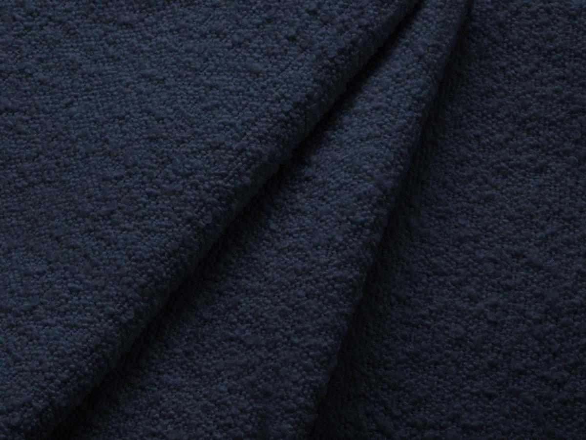 SOFA ausklappbar mit Bettkasten Jodie aus Boucle dunkelblau 3 Sitzplätze - Dunkelblau, Textil (107/86/247cm) - Micadoni