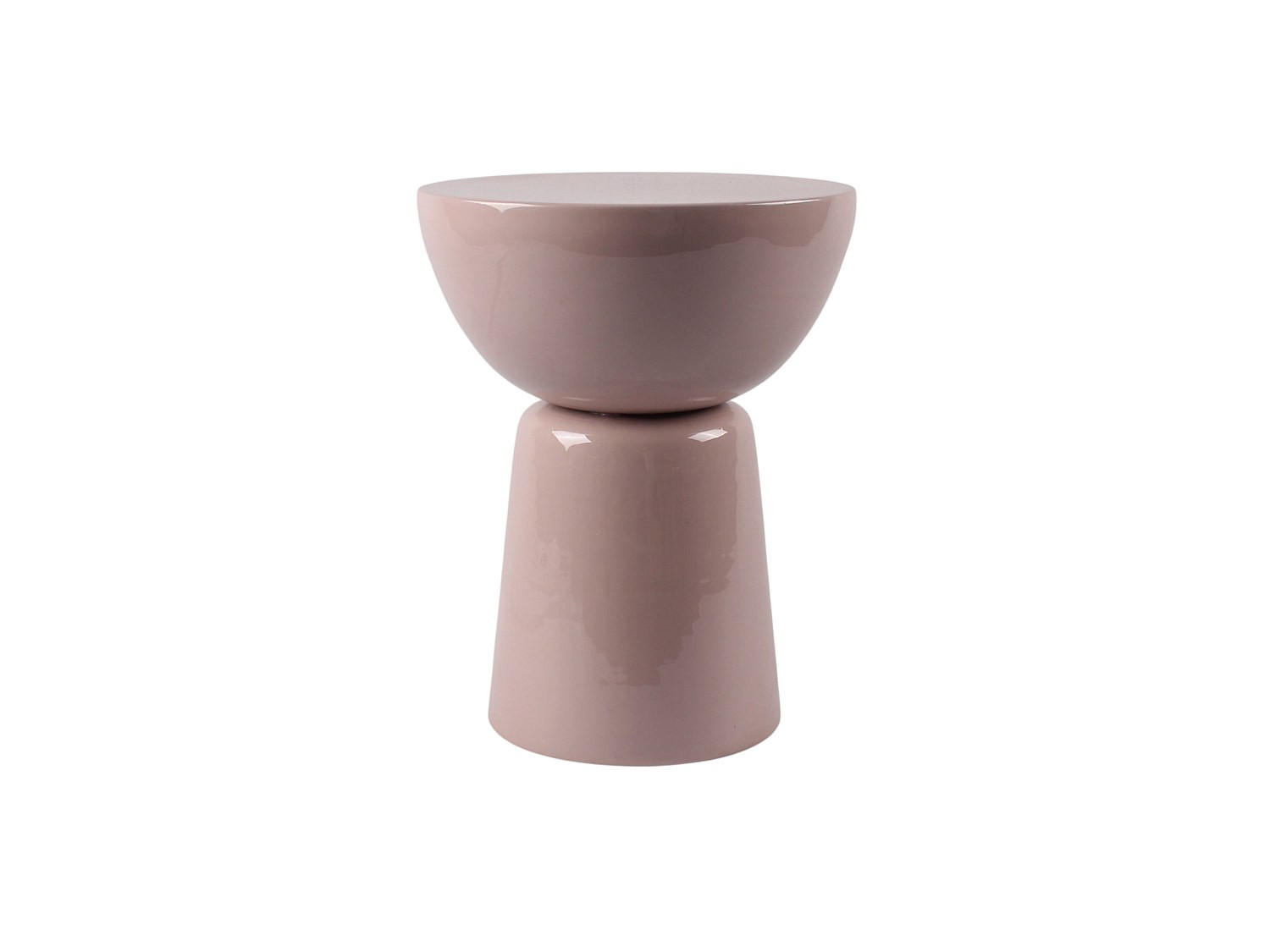 BEISTELLTISCH - 36 cm x 36 cm - Metall - Rosa - MENIRO - Pink, Metall (36/36/45.5cm) - Vente-Unique