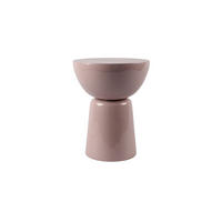 BEISTELLTISCH - 36 cm x 36 cm - Metall - Rosa - MENIRO - Pink, Metall (36/36/45.5cm) - Vente-Unique