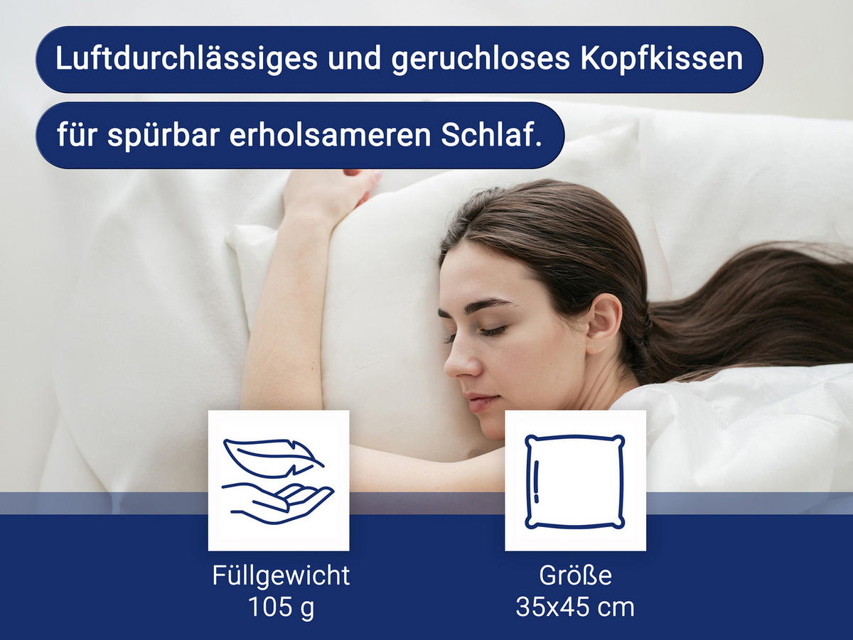 KISSEN, 2er-Set, 35x45 cm, 50% Polyester, 50% Baumwolle, Weiß - Weiß, Textil (35/45cm) - Zollner