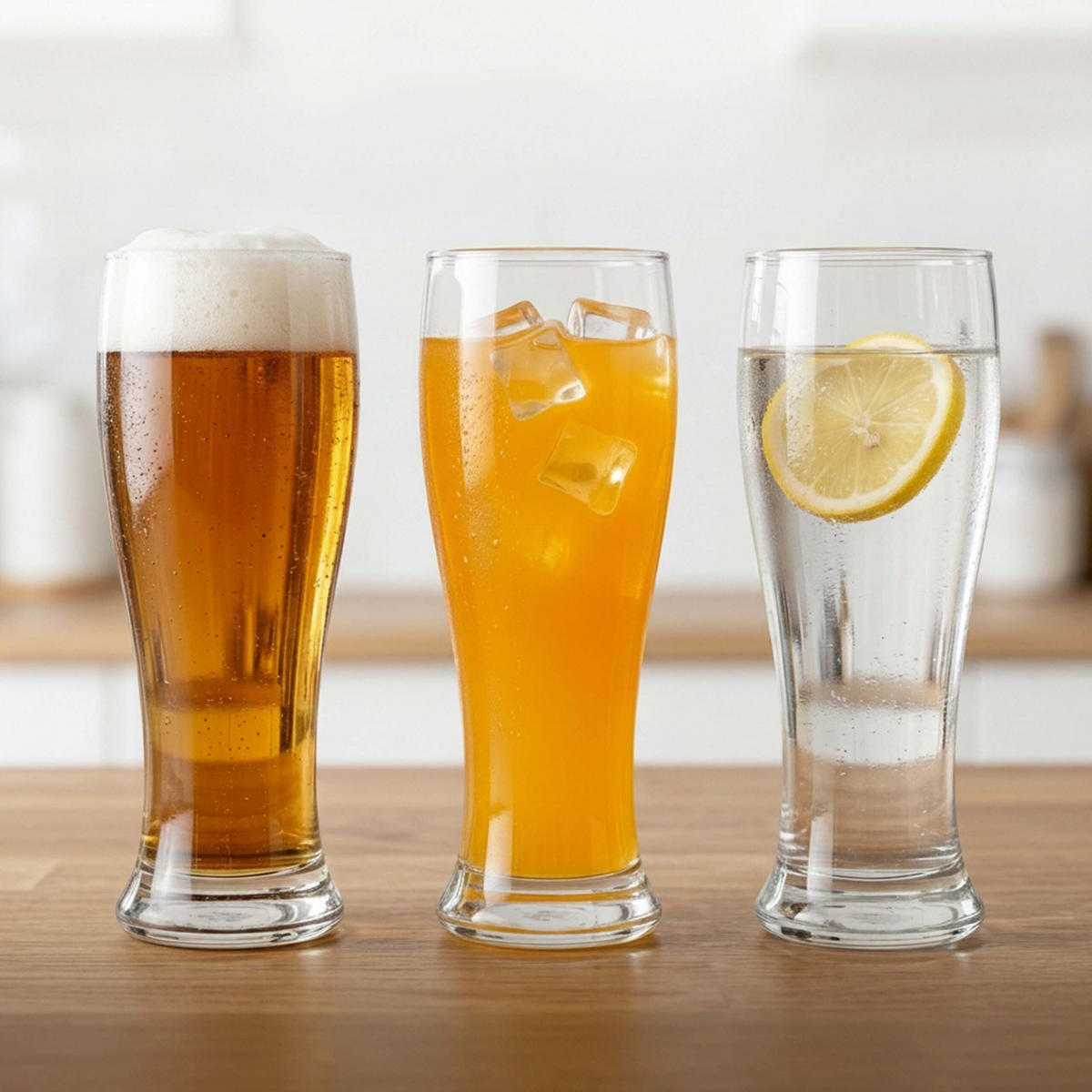 BIERGLAS Transparent 6er-Set Glas 460 ml - Transparent, Glas (0.46L) - Relaxdays