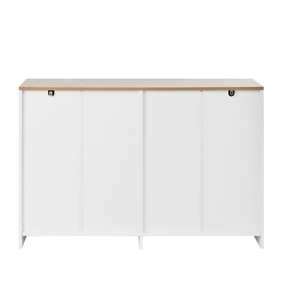 SIDEBOARD DE-37574 120/35/80,5 cm mit 4 Türen und 2 Schubladen Holz/Weiß - Weiß, Holzwerkstoff (120/80.5/35cm) - ComfortXL
