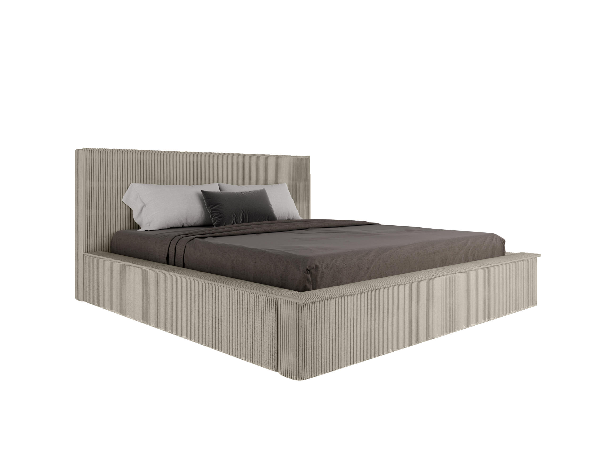 POLSTERBETT SANA 180x200cm, ohne Matratze, beige - Beige, Holz (180/200cm) - Homesy