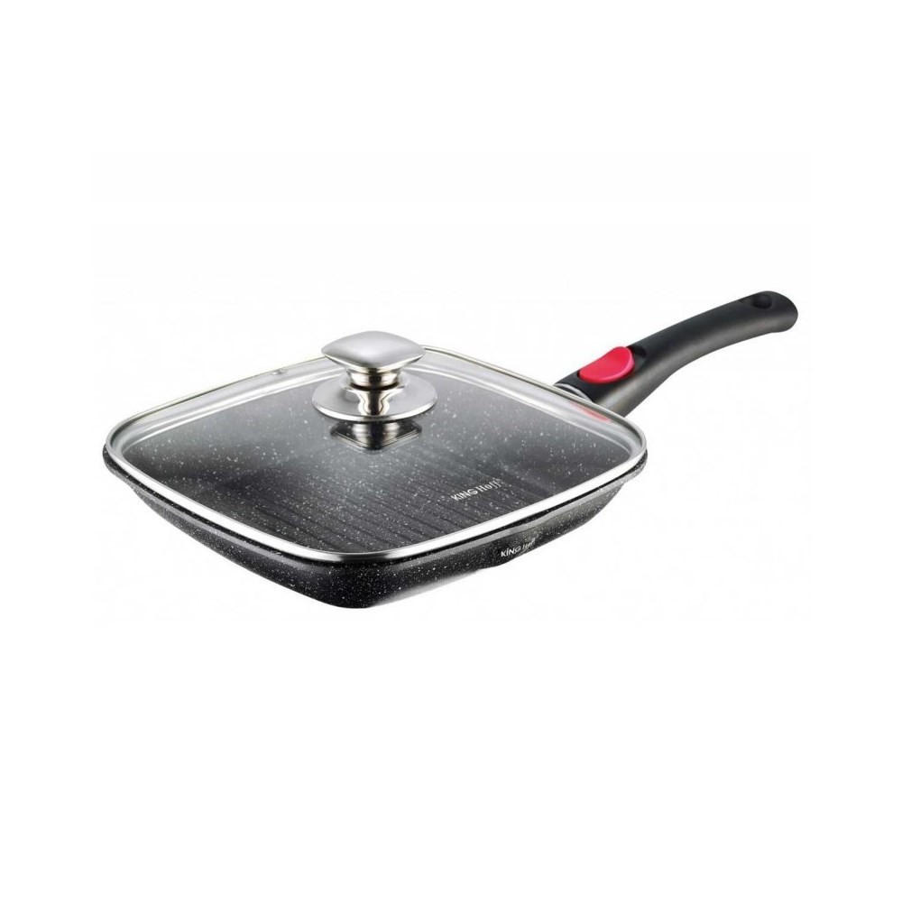 GRILLPFANNE Schwarz 24/24/4.5 cm KH1510 - Schwarz, Glas (24cm) - Kinghoff 