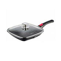 GRILLPFANNE Schwarz 24/24/4.5 cm KH1510 - Schwarz, Glas (24cm) - Kinghoff 