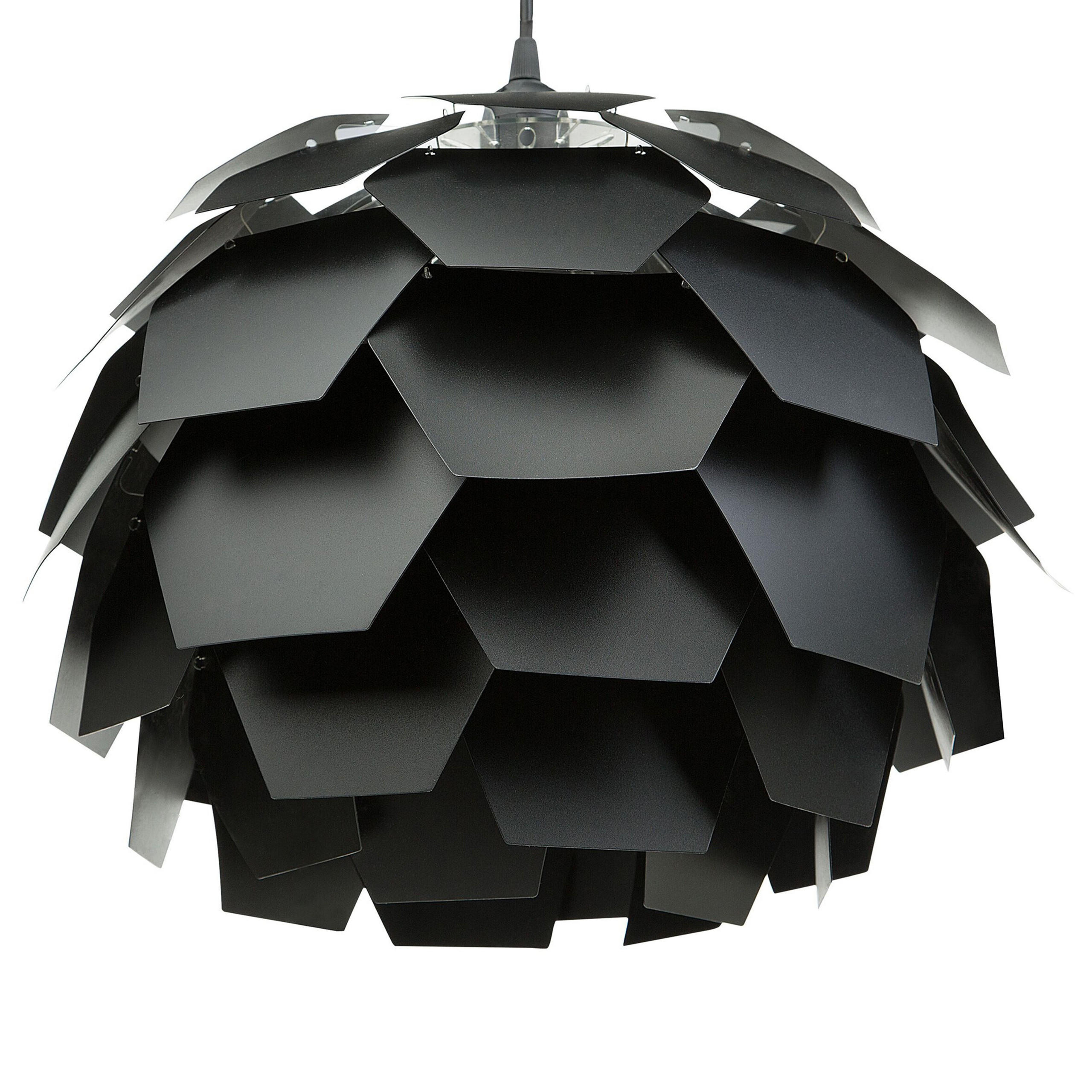 HÄNGELEUCHTE Segre Mini 40/40/165 cm - Schwarz, Kunststoff (40/40/30cm) - Beliani