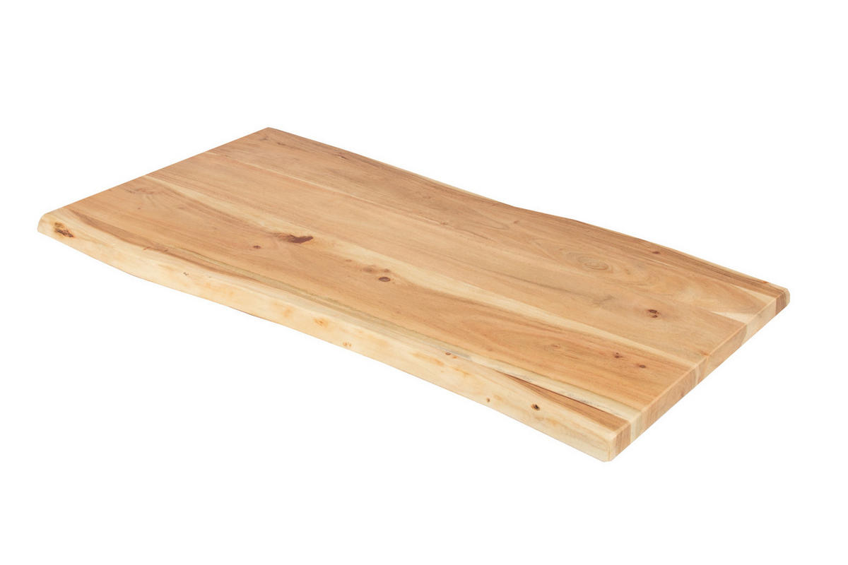 TISCHPLATTE CURTIS - Beige/Naturfarben, Akazienholz/Holz (40/80/3cm) - SAM