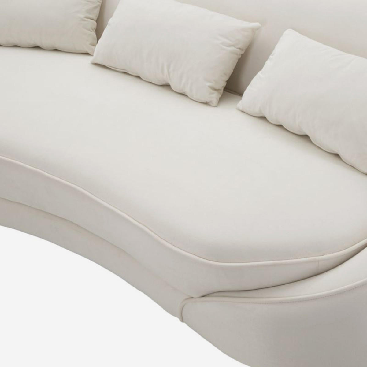 3-SITZER Sofa gepolstert Oslo - Weiß - Weiß, Holz/Kunststoff (84/68/185cm) - Pasmara
