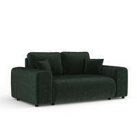 2-SITZER-SOFA Zanzibar Grün Chenille - Schwarz/Grün, Holz/Holzwerkstoff (178/79/108cm) - Maison de Reve