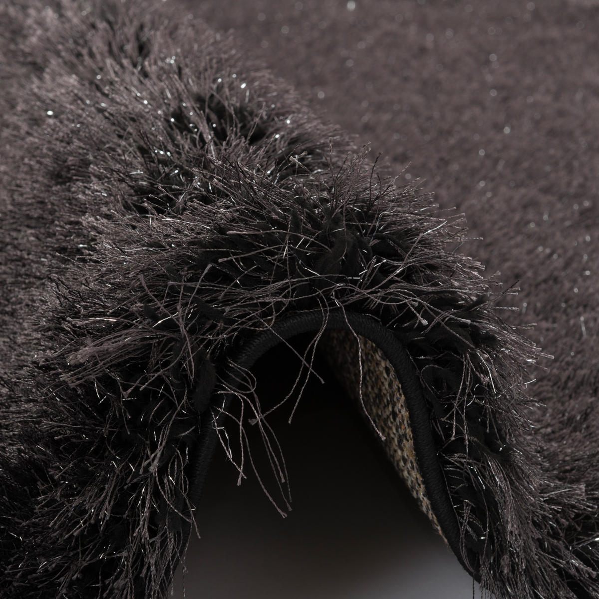 HOCHFLOR LANGFLOR SHAGGY TEPPICH GLOW - Anthrazit, Textil (80/150cm) - Pergamon