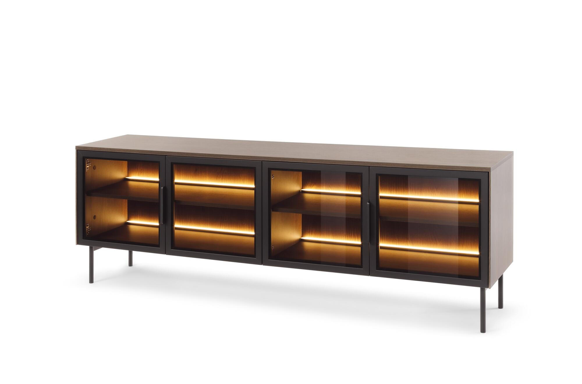 SIDEBOARD LUMI Braun 181x39x62 cm - Braun, Holzwerkstoff (181/62/39cm) - FURNLUX