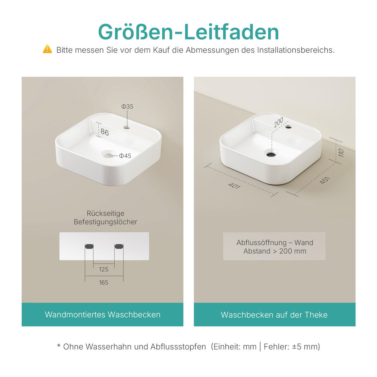 WASCHBECKEN Keramik Weiß Ø40 / 11 cm - Weiß Hochglanz, Keramik (40/11/40cm) - EMKE