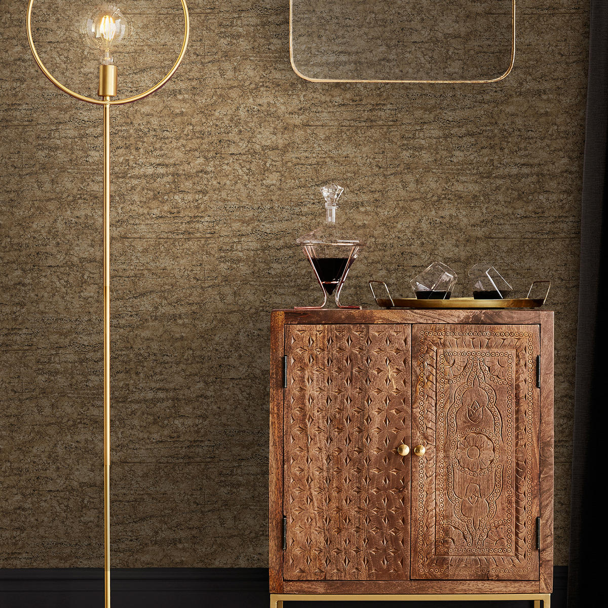 VLIESTAPETE Vincenzo Gold - Goldfarben, Papier/Kunststoff (52/1000cm) - Graham & Brown