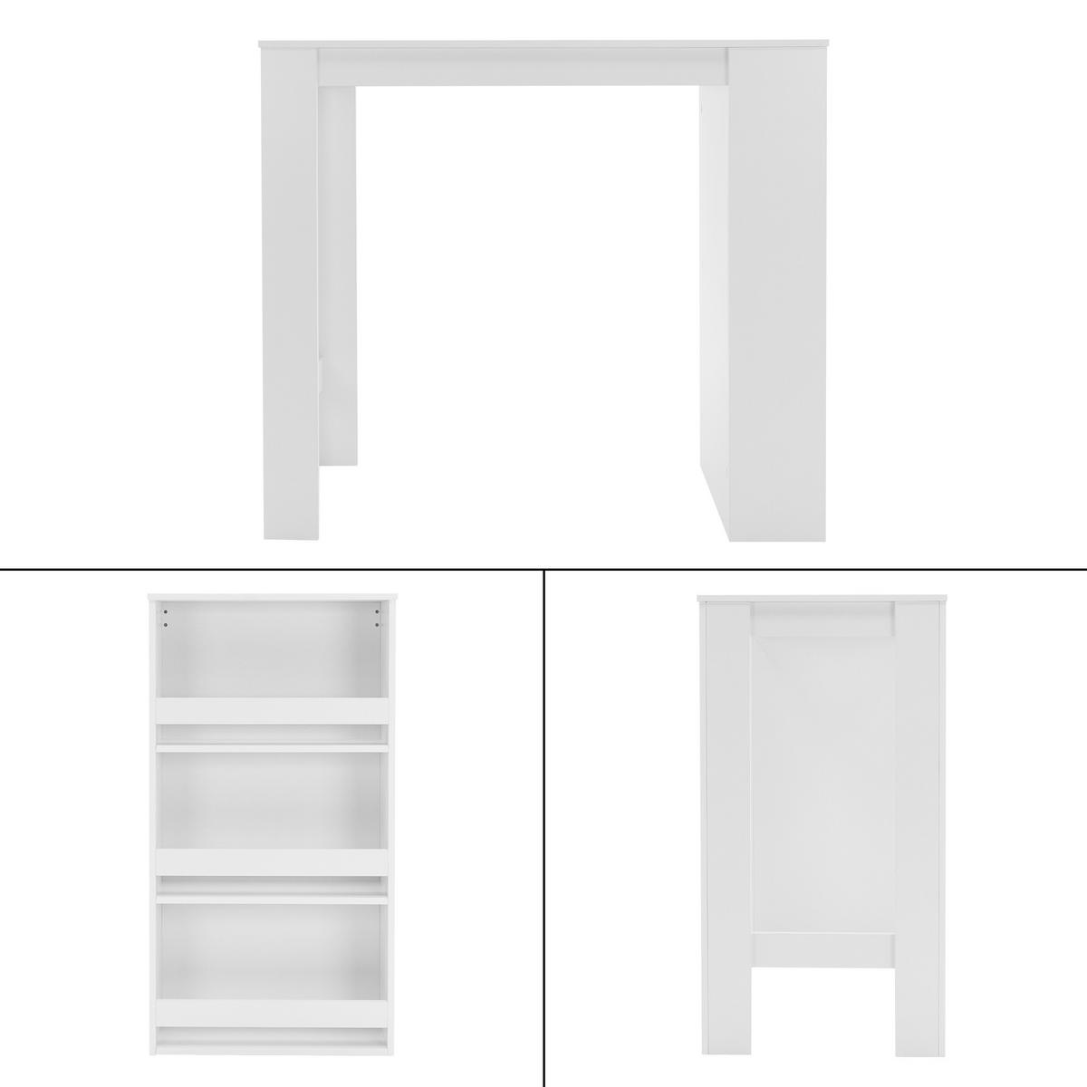 BARTISCH Regal rechteckig Weiß 117/106/57 cm - Weiß, Holzwerkstoff (57/106/117cm) - ML-DESIGN