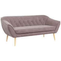 SOFA Pirs 3 Sitzer Strukture Rosa - Rosa/Braun, Holz/Textil (180/75/74cm) - MKS