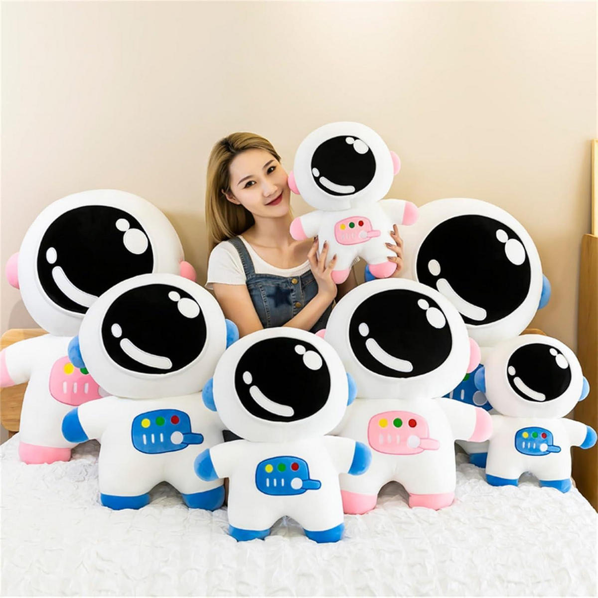 KUSCHELTIER Astronaut 50 cm Blau - Multicolor, Textil (20/15cm)