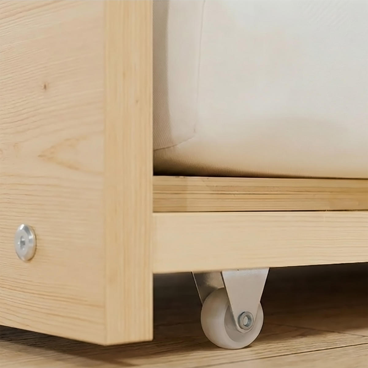 AUSZIEHBETT 90/200 cm Natur - Naturfarben, Holz (90/200cm) - Homestyle4u
