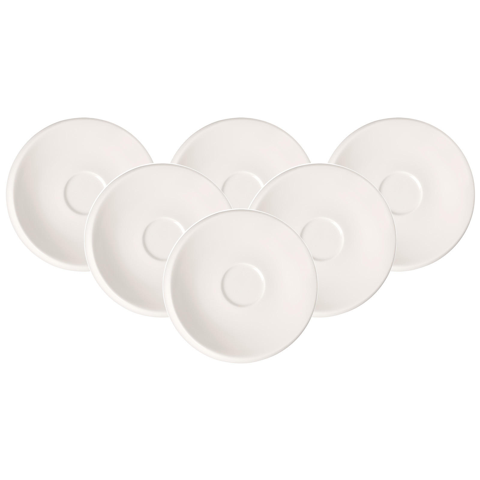 MOKKA- / ESPRESSOUNTERTASSE NewMoon weiß ø 13 cm 6er Set - Weiß, Keramik (13cm) - Villeroy & Boch