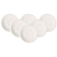 MOKKA- / ESPRESSOUNTERTASSE NewMoon weiß ø 13 cm 6er Set - Weiß, Keramik (13cm) - Villeroy & Boch
