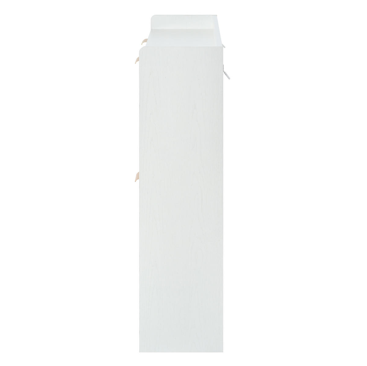 SCHUHSCHRANK aus MDF 105x24x90cm in Weiß mit 4 Klappfächern - Weiß, Holzwerkstoff (105/90/24cm) - Modfu