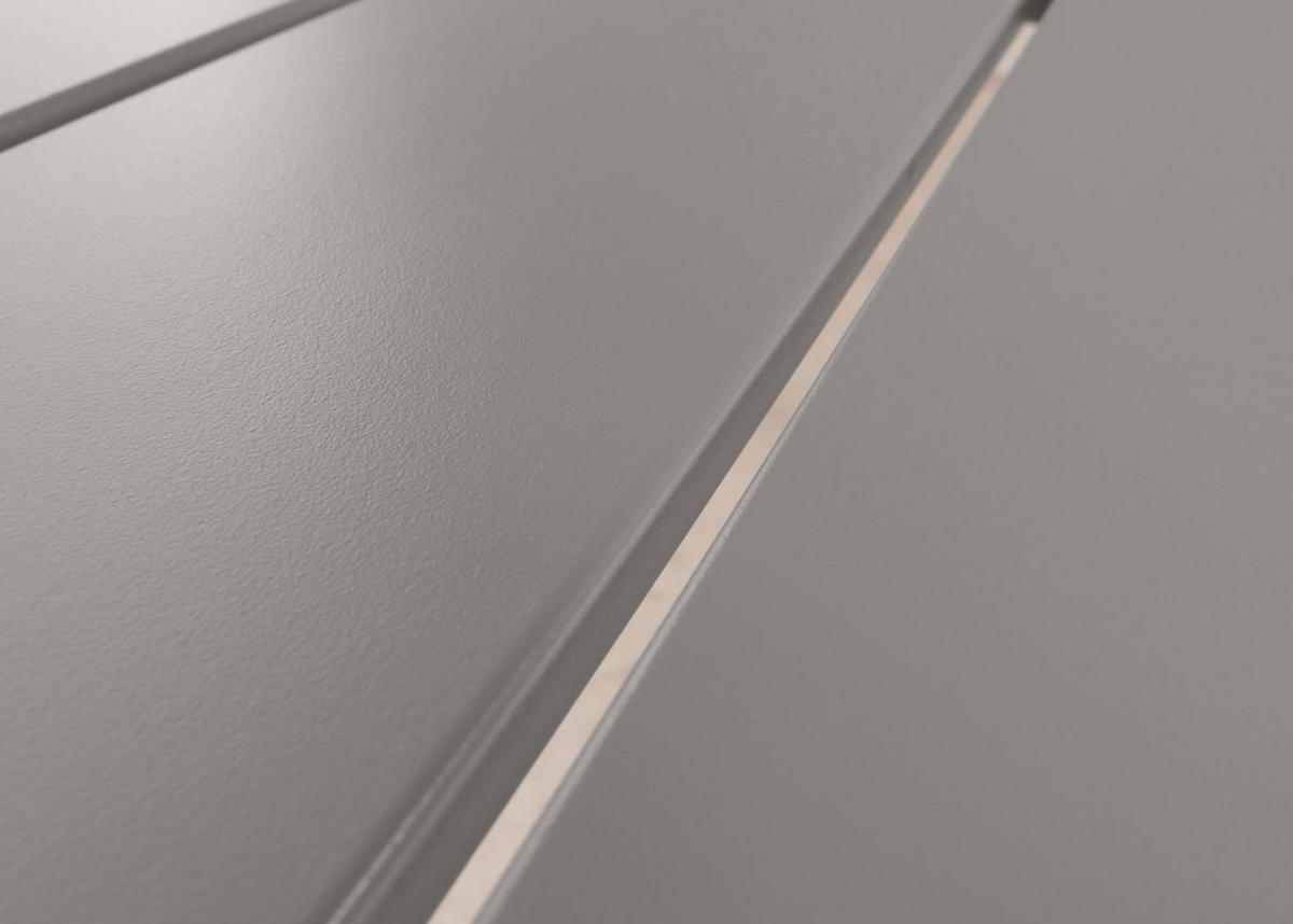 GARTENGARNITUR Tisch+6xStuhl Grau - Grau, Metall - PROREGAL