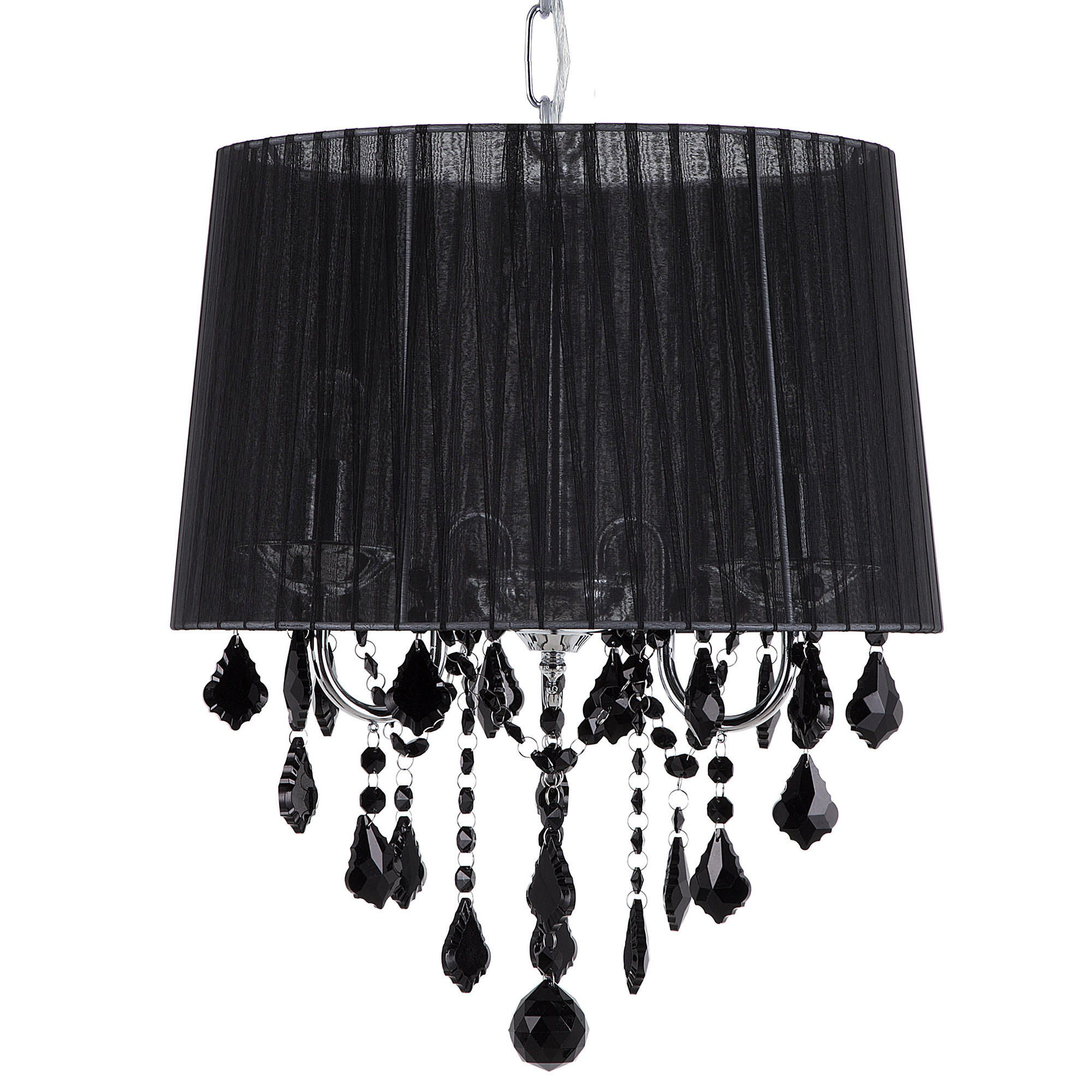 KRONLEUCHTER Evans 40/40/120 cm - Schwarz, Kunststoff (40/40/120cm) - Beliani