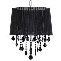 KRONLEUCHTER Evans 40/40/120 cm - Schwarz, Kunststoff (40/40/120cm) - Beliani