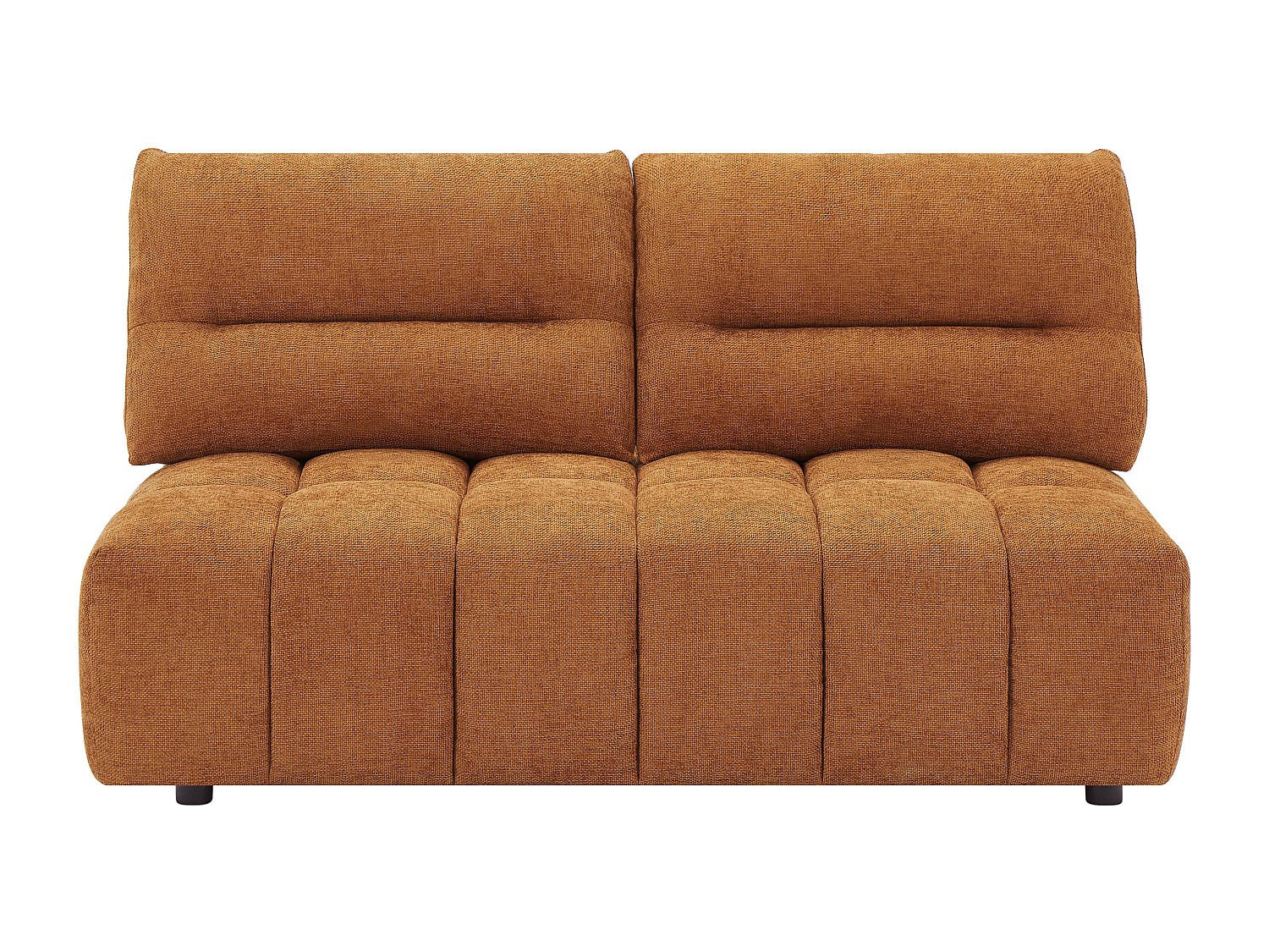 SOFA ohne Schlafmöglichkeit - 2 Personen - Stoff - Terracotta - Terracotta, Textil (170/93/123cm) - Vente-Unique