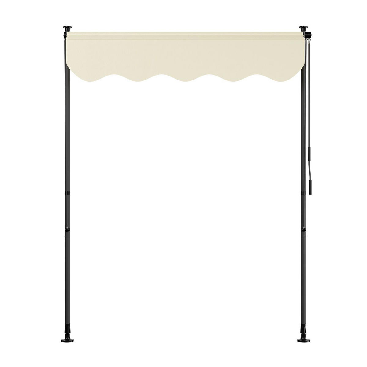 KLEMMMARKISE Kapstadt beige 150x120 cm - Beige, Textil (150/200/120cm) - Juskys