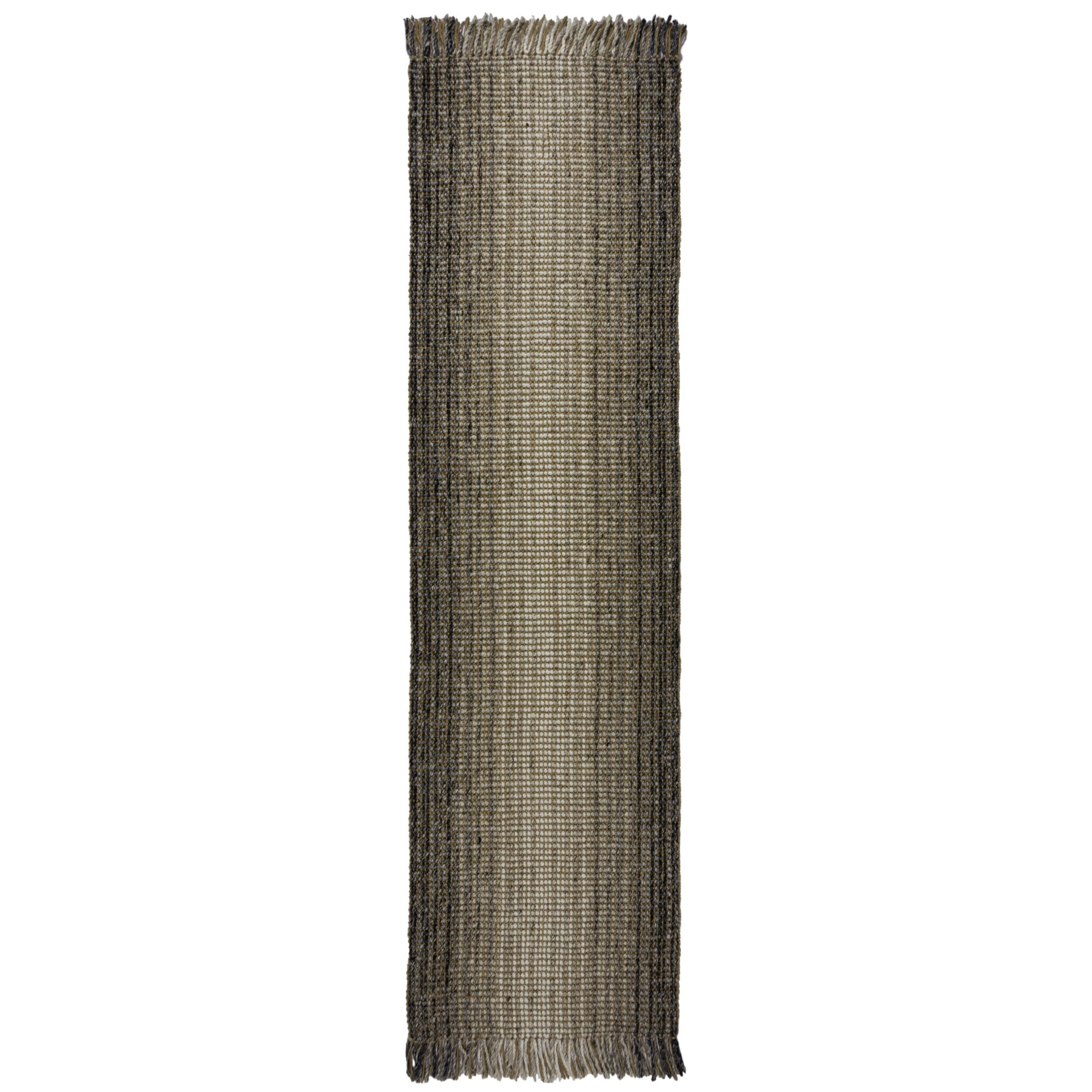 TEPPICH Jute-Wolle-Mix, handgewebt WEAVER, Grau 60x230 cm - Grau, Textil (60/230cm) - KADIMA DESIGN