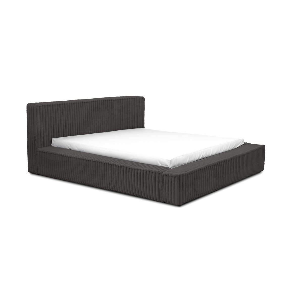 POLSTERBETT Doppelbett Burren 180x200 cm Dunkelgrau - Anthrazit, Textil (180/200cm) - Meblito