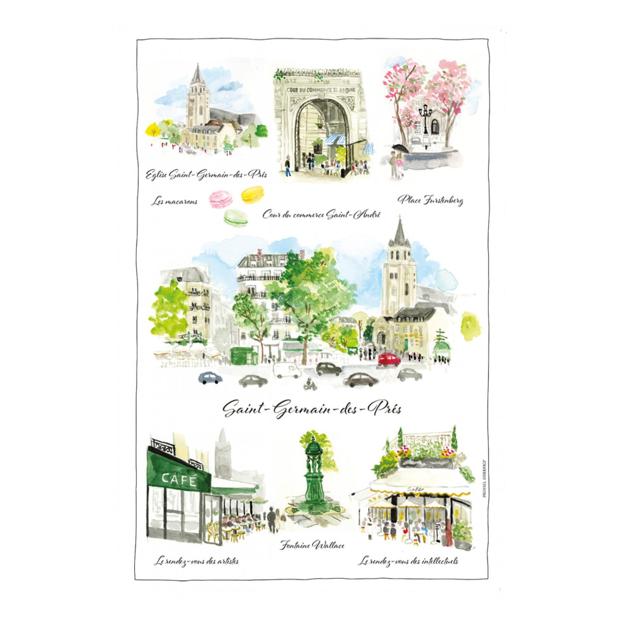 KÜCHENTUCH St Germain Des Près weiß 48 x 72 cm - Weiß, Textil (48/72cm) - Winkler