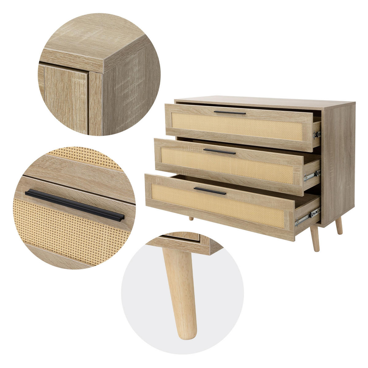 KOMMODE - Beige, Holzwerkstoff (100/77/40cm) - ML-DESIGN