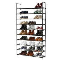 BOTNÍK - černá, kov/plast (94/174/30cm) - Relaxdays