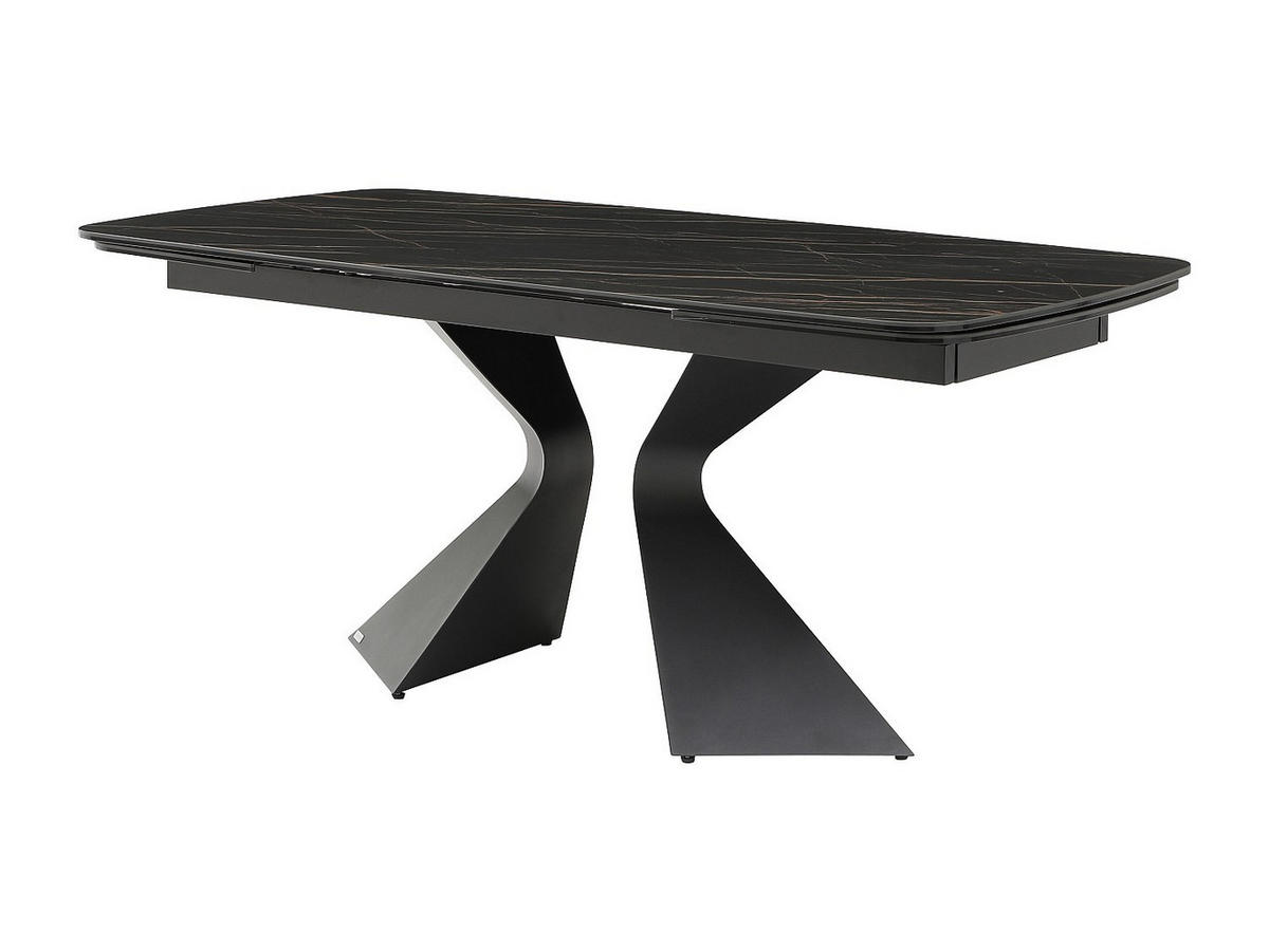ESSTISCH - 6 Personen, 8 Personen, 10 Personen - Keramik, Glas - Schwarz - KAJARI - Schwarz, Glas/Keramik (90/220/76cm) - Vente-Unique