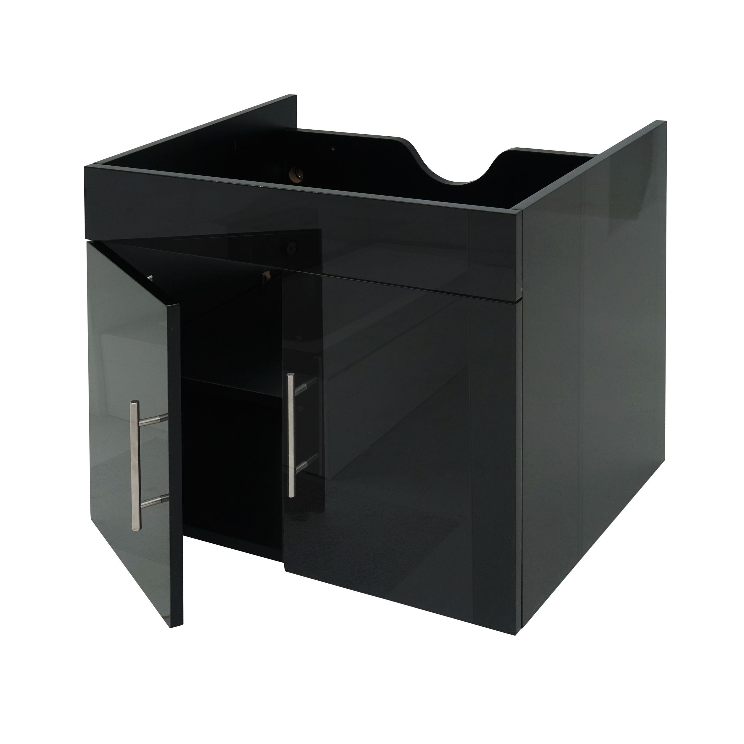 WASCHBECKENUNTERSCHRANK Schwarz - Schwarz, Holzwerkstoff (59/48/46cm) - MCW