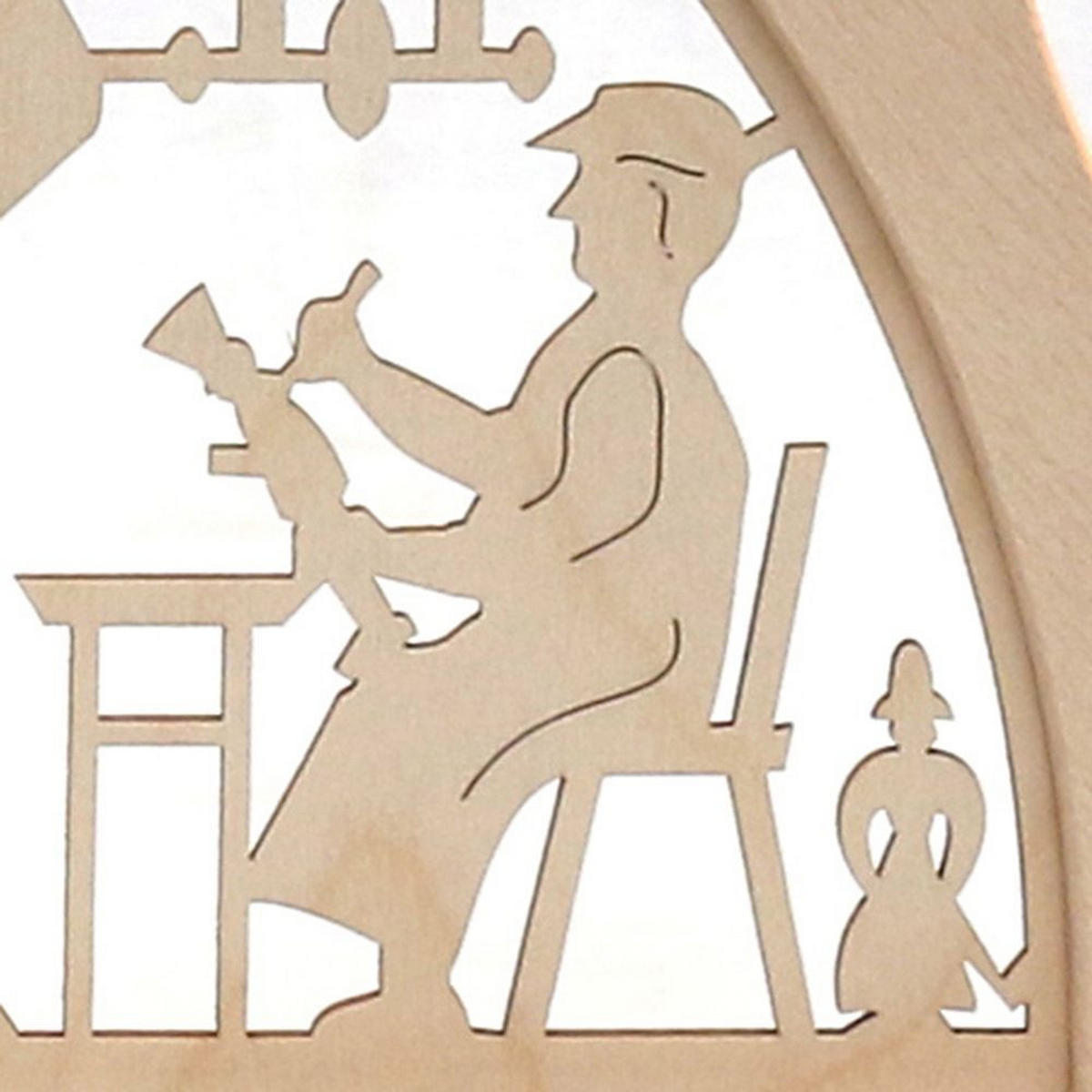 SCHWIBBOGEN Bergleute 7-flammig - Multicolor, Holz (0.1/1/0.1cm) - Dekoteam24