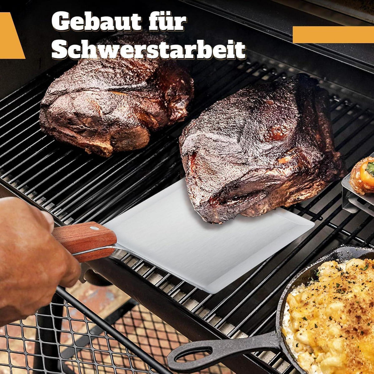 GRILLSPACHTEL Set Edelstahl 2-teilig - Braun, Metall (15.6/4.9/36.6cm)