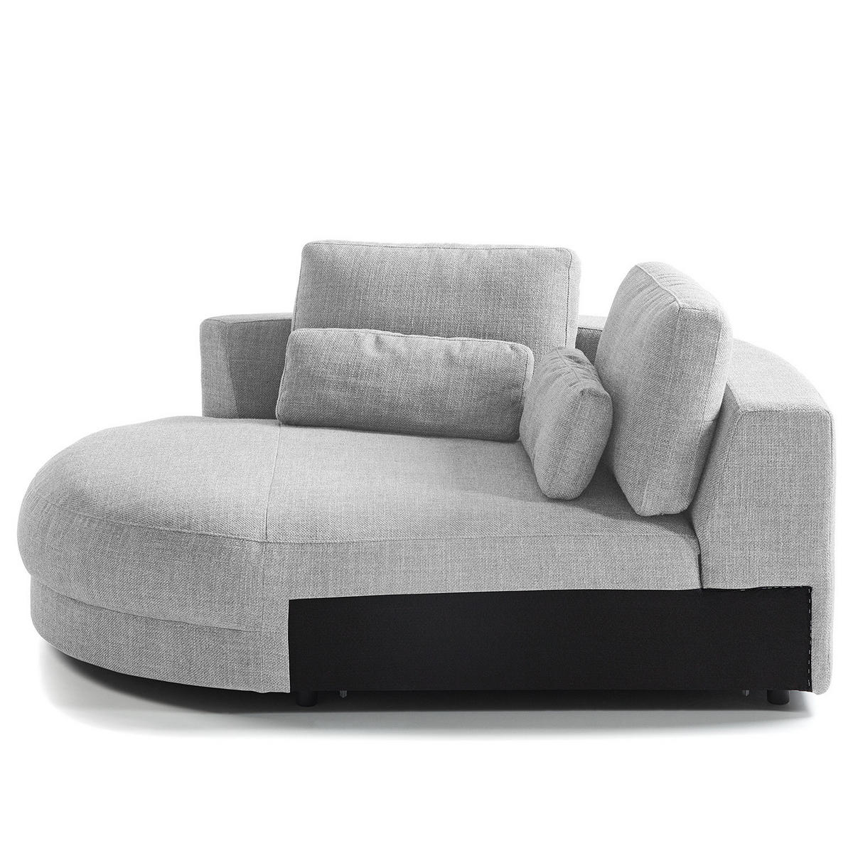 MODULLONGCHAIR - Hellgrau, Textil (129/74/167cm) - home24