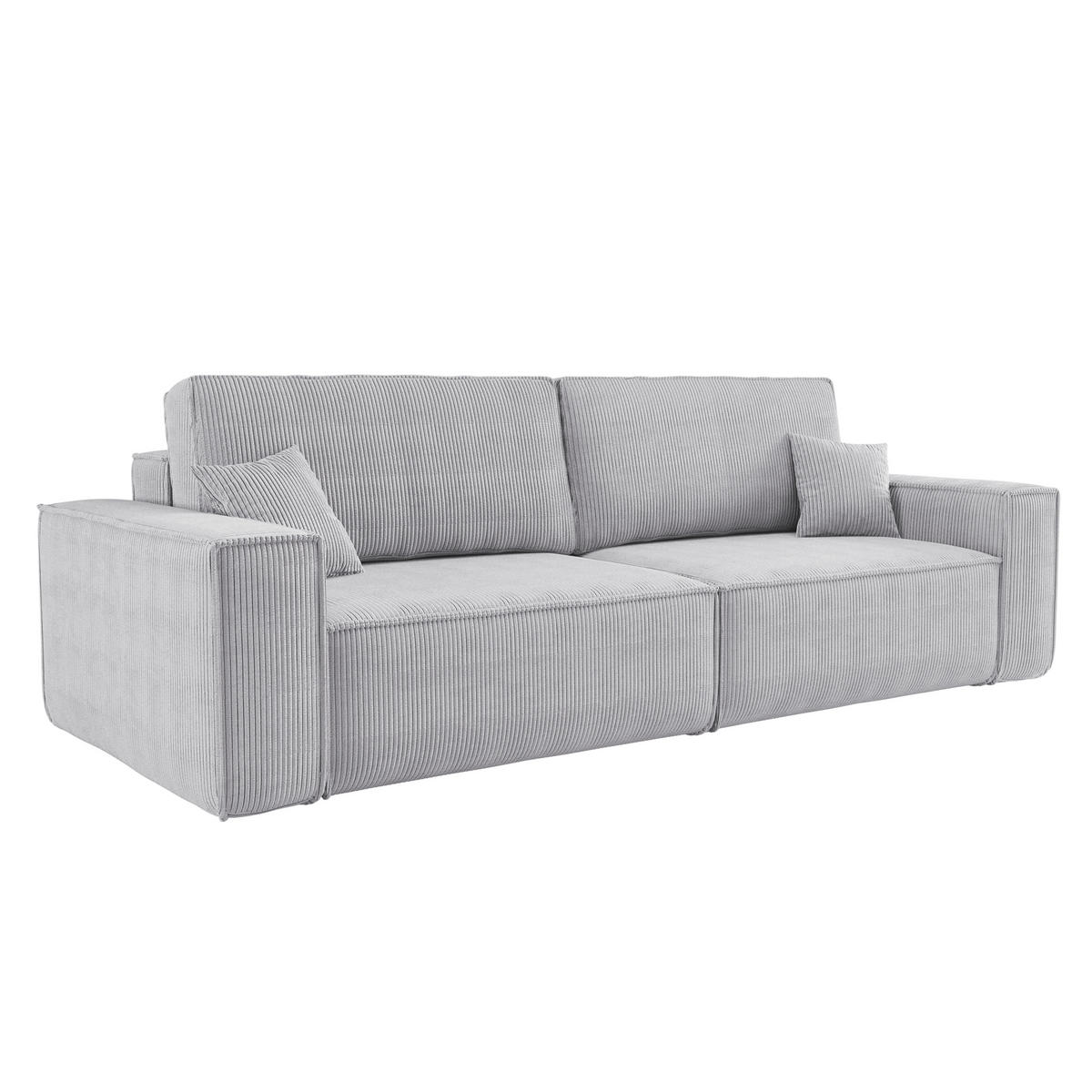 SCHLAFSOFA BEST und Bettkasten Stoff Poso Hellgrau - Hellgrau, Holz (246/83/98cm) - Kaiser Möbel