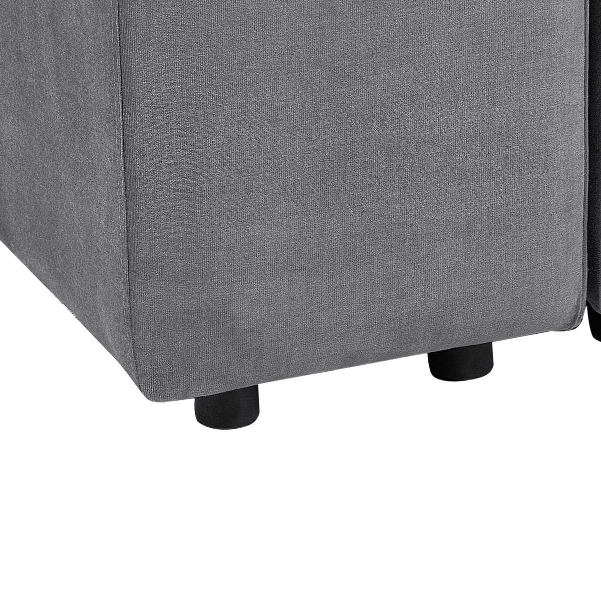 2-SITZER-SOFA Samtstoff grau Falsterbo - Grau, Textil (204/70/105cm) - Beliani