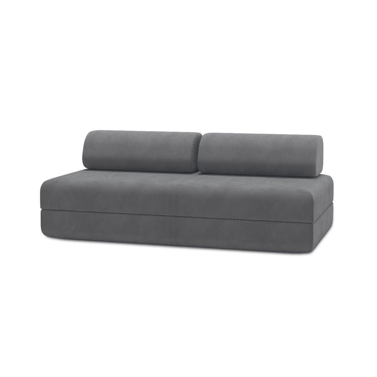 Kimo 2-3-Sitzer-Schlafsofa Grau 95x70.5x190 cm