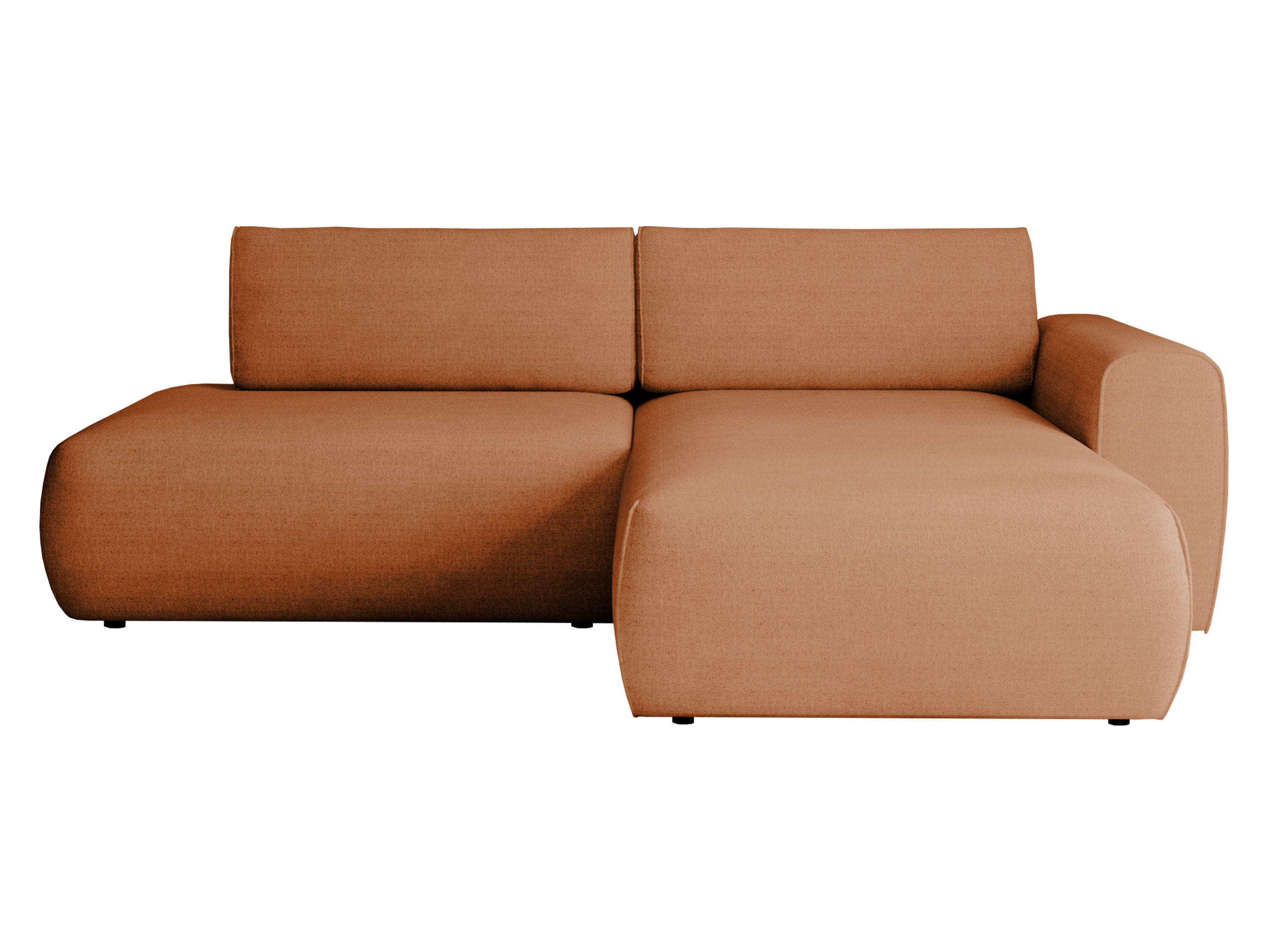 ECKSOFA Mila - Schwarz/Bronzefarben, Holzwerkstoff/Kunststoff (164/264cm) - MIRJAN24
