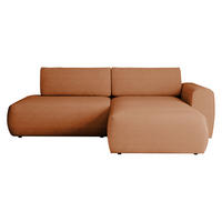 ECKSOFA Mila - Schwarz/Bronzefarben, Holzwerkstoff/Kunststoff (164/264cm) - MIRJAN24
