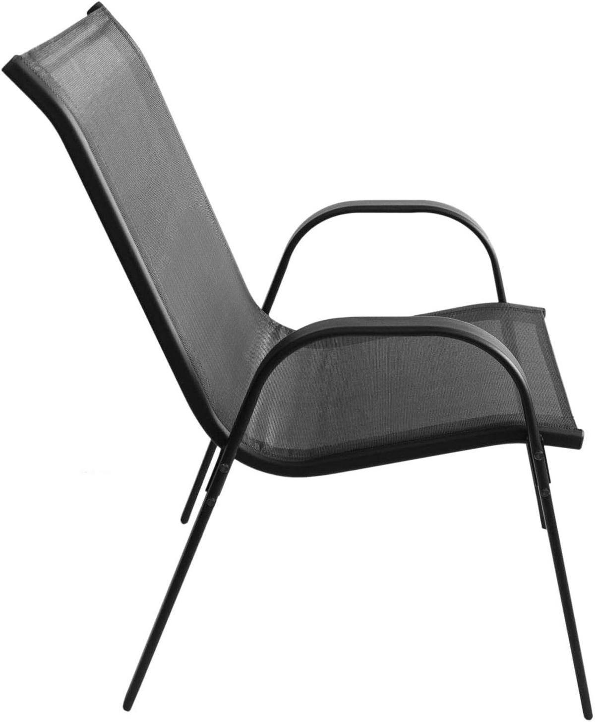 GARTENSTUHL-SET mit 2 Teilen - Hellgrau, Metall (43/91/56cm)