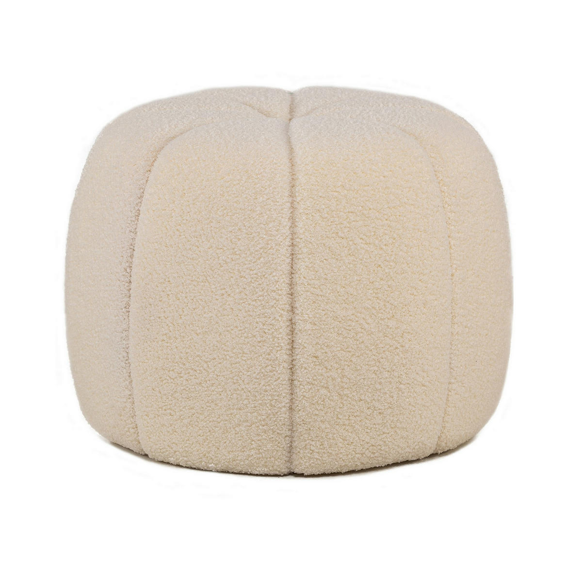 POUF Wolle Weiß - Weiß, Textil (50/38/50cm) - Nordlys