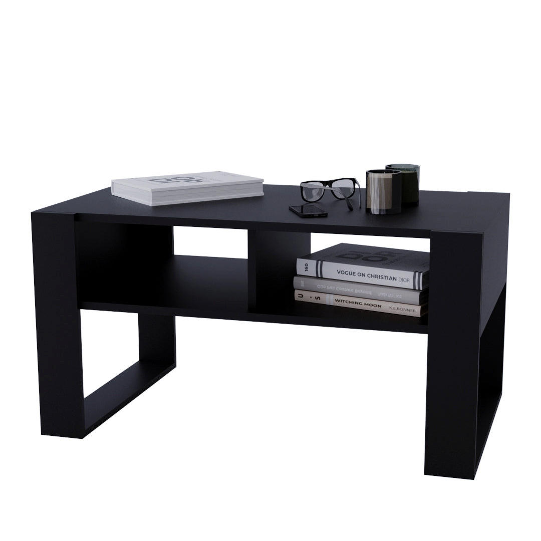 COUCHTISCH KORA 92 - Schwarz, Holz (53.6/92/45cm) - Mat-Haus