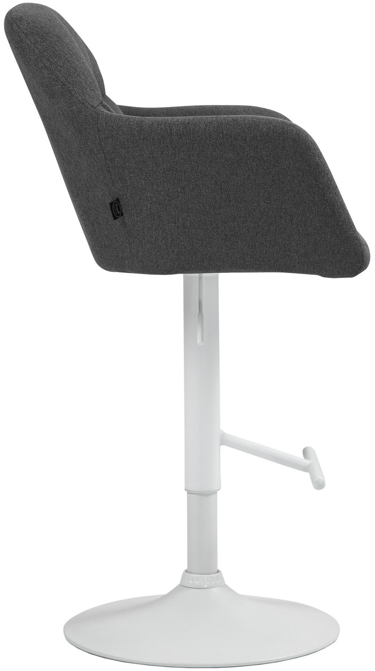 BARHOCKER Stoff dunkelgrau - Dunkelgrau/Weiß, Textil (57/97/59cm) - CLP