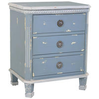 NACHTTISCH aus Holz, blau, 50x35x60cm - Blau, Holz (50/60/35cm) - Wanderlust